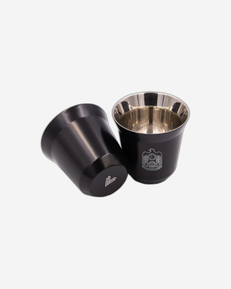 طقم أكواب روفاتي بولا الإمارات العربية المتحدة من الفولاذ المقاوم للصدأ، قطعتين - 85 مل