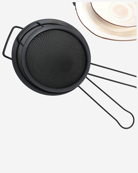 Fissman Fine Mesh Strainer Set Black 16cm, 18cm 2 Piece