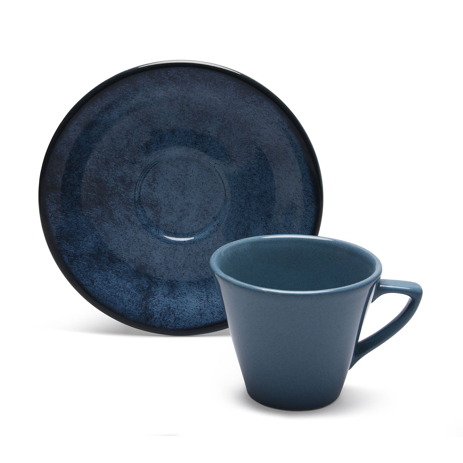 طقم شاي عضوي بورسلين من آردن، 6 قطع، أزرق