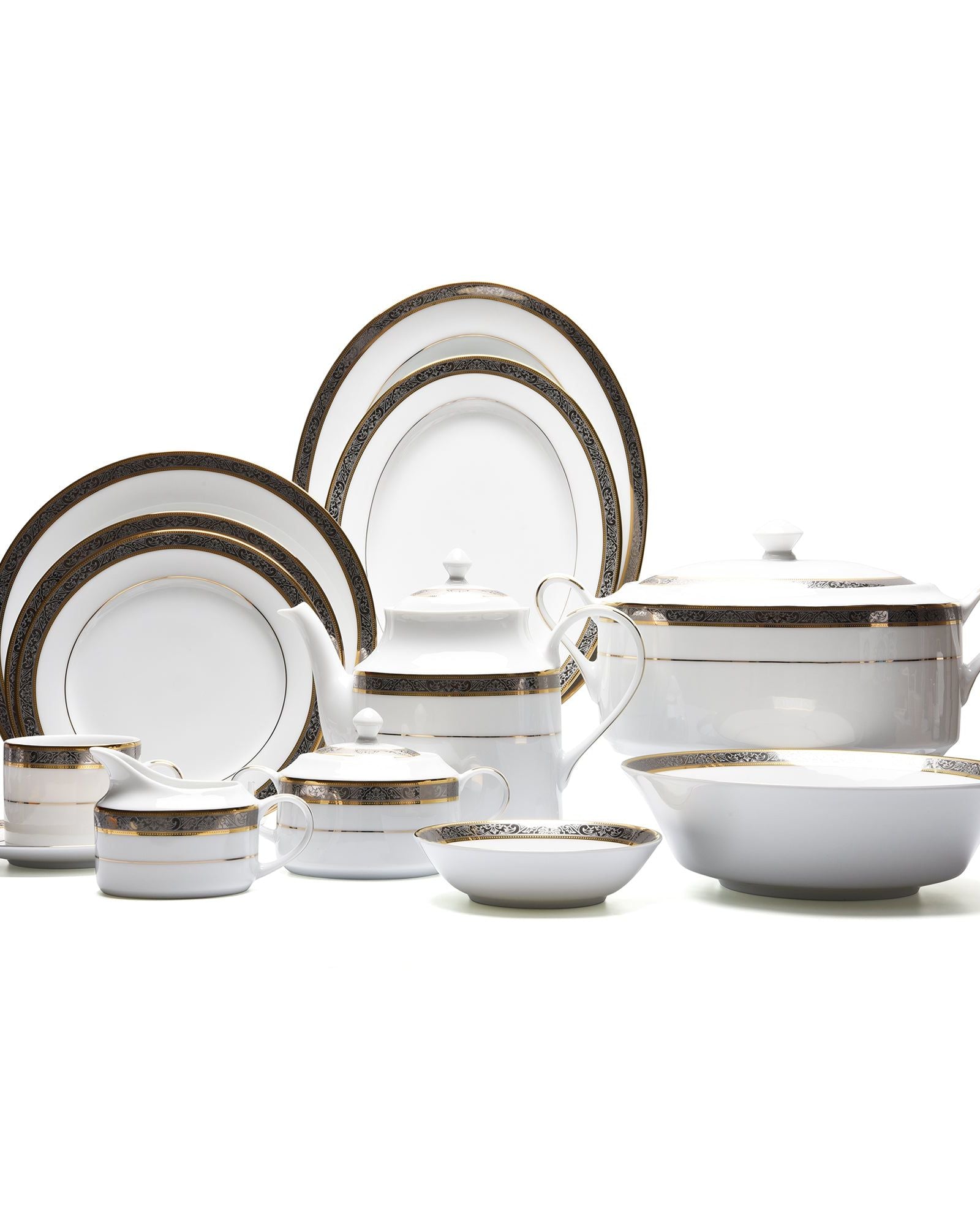 طقم عشاء دانكوتوا جولدن بلاتينيوم، ٥٩ قطعة