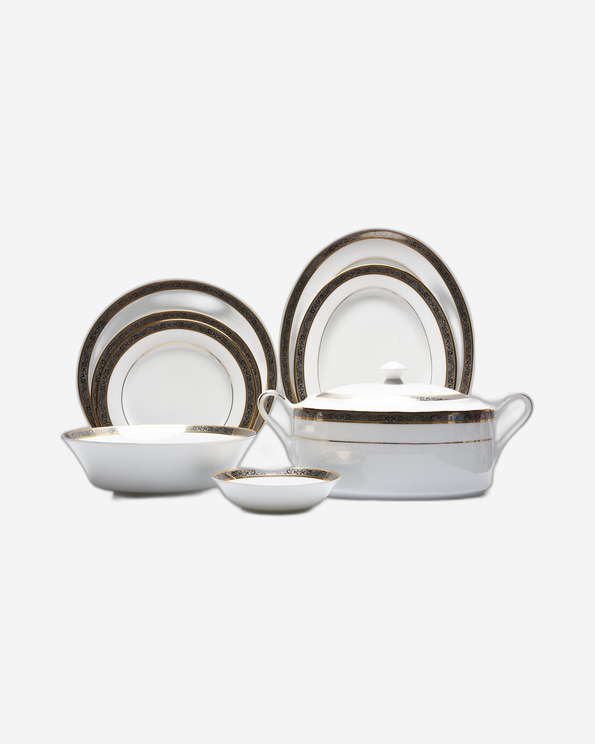 طقم عشاء دانكوتوا جولدن بلاتينيوم، ٥٩ قطعة