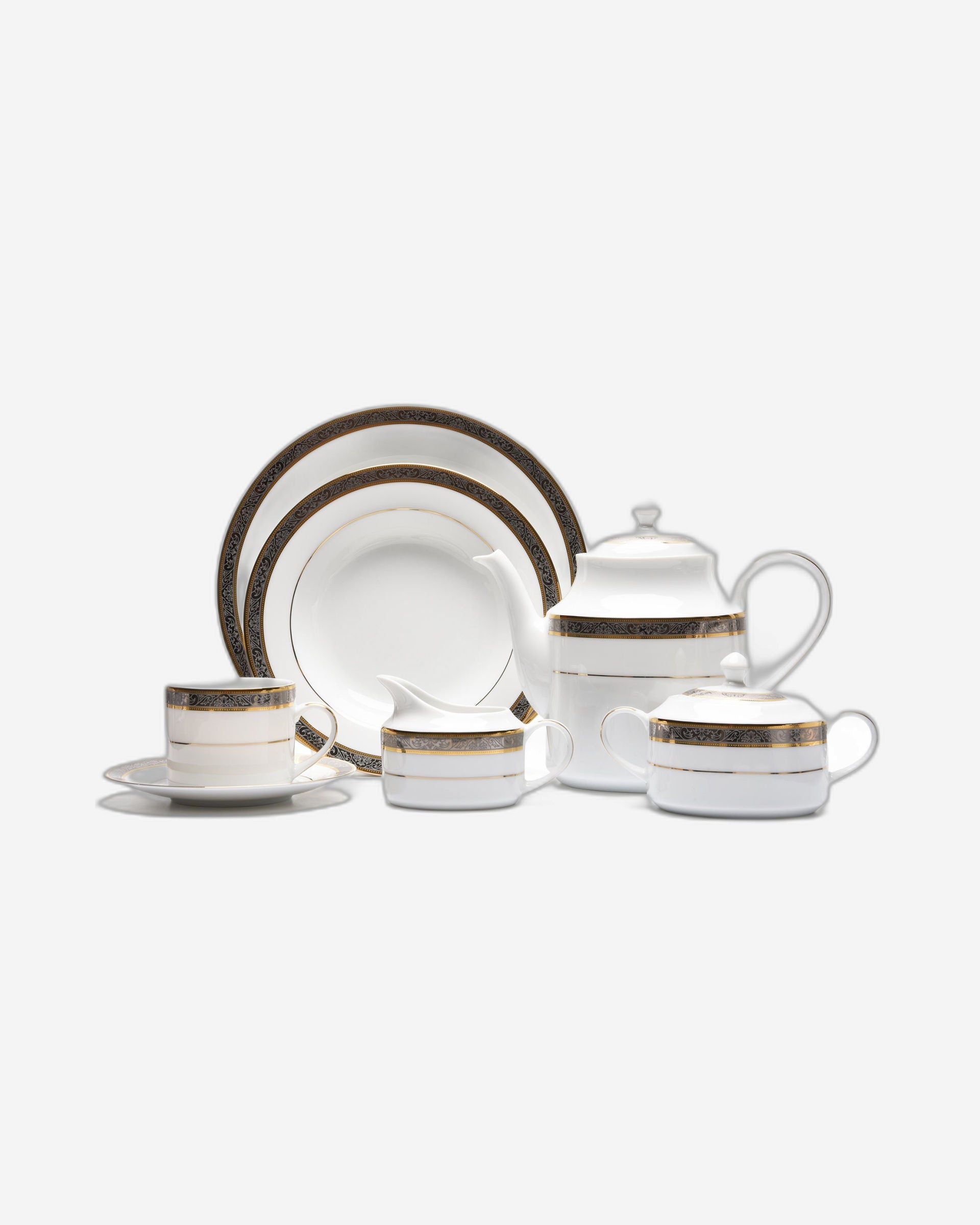 طقم عشاء دانكوتوا جولدن بلاتينيوم، ٥٩ قطعة