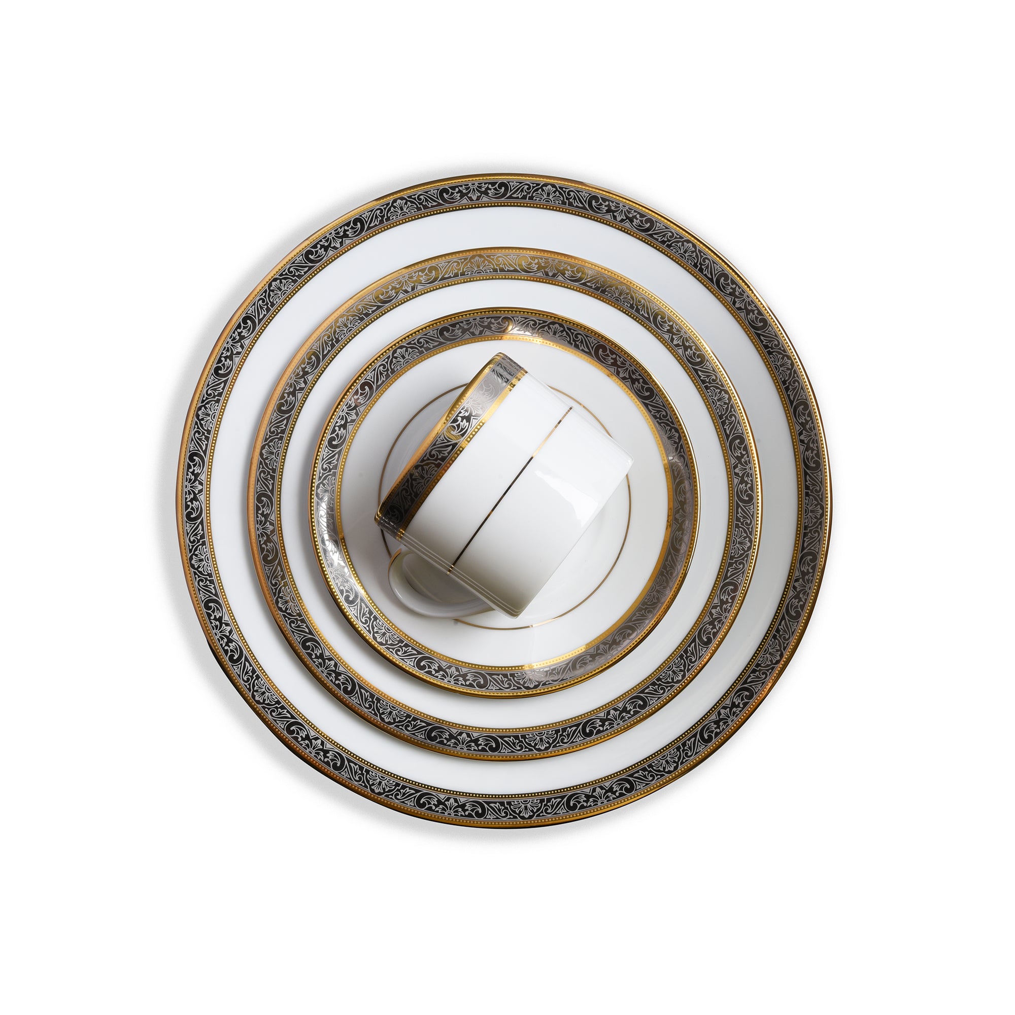 طقم عشاء دانكوتوا جولدن بلاتينيوم، ٥٩ قطعة