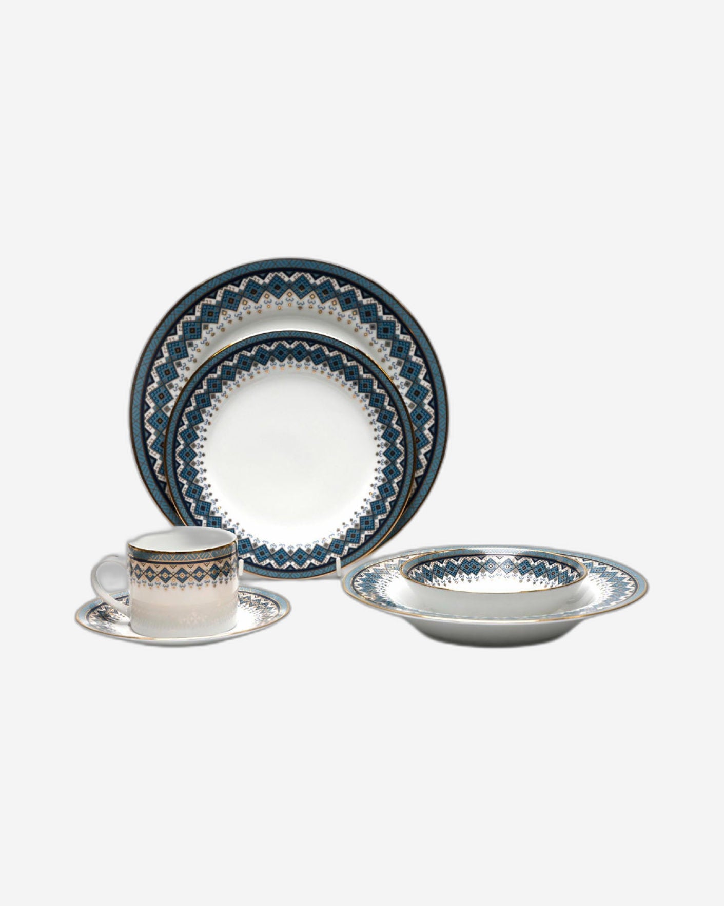 طقم عشاء دانكوتوا أزرا، ٢٤ قطعة