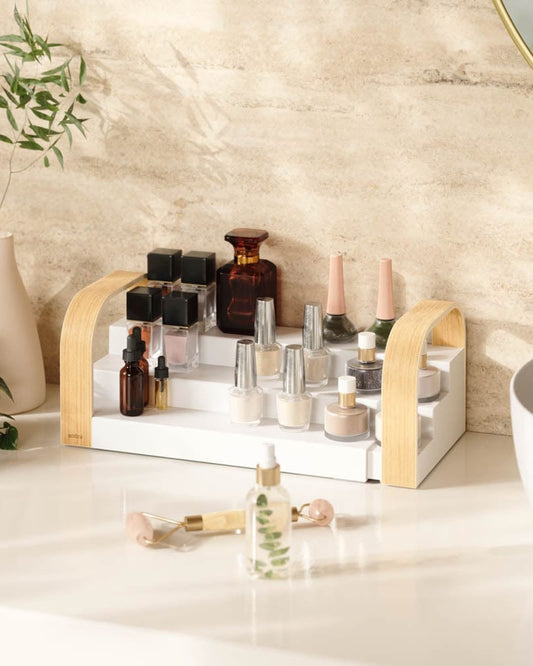 رف توابل أومبرا بيلوود بثلاث طبقات، لون أبيض/طبيعي