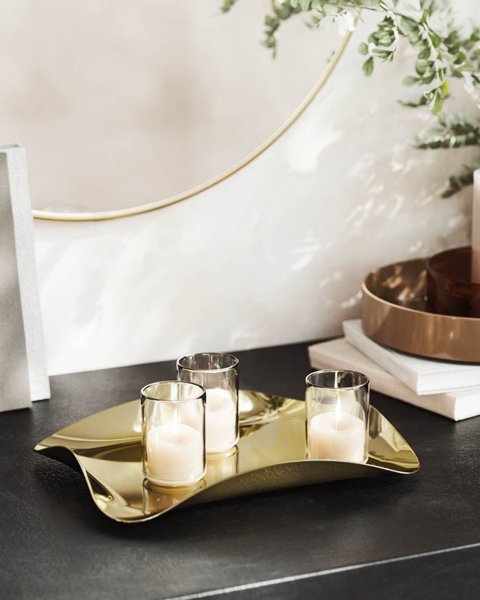 صينية موجة أومبرا نحاسية