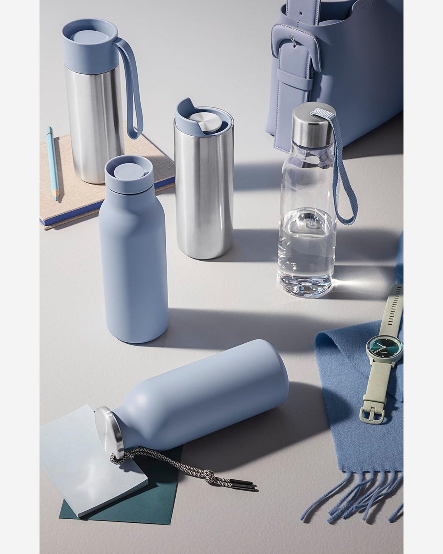 ترمس إيفا سولو 505036 24/12 تو جو، لون أزرق سماوي