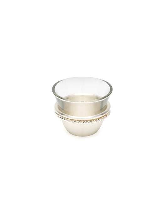 Pantazelos Cir Silver Plated Arabic Coffee Cup Matt With Silver Plated Bordour Shiny Handle Twisted