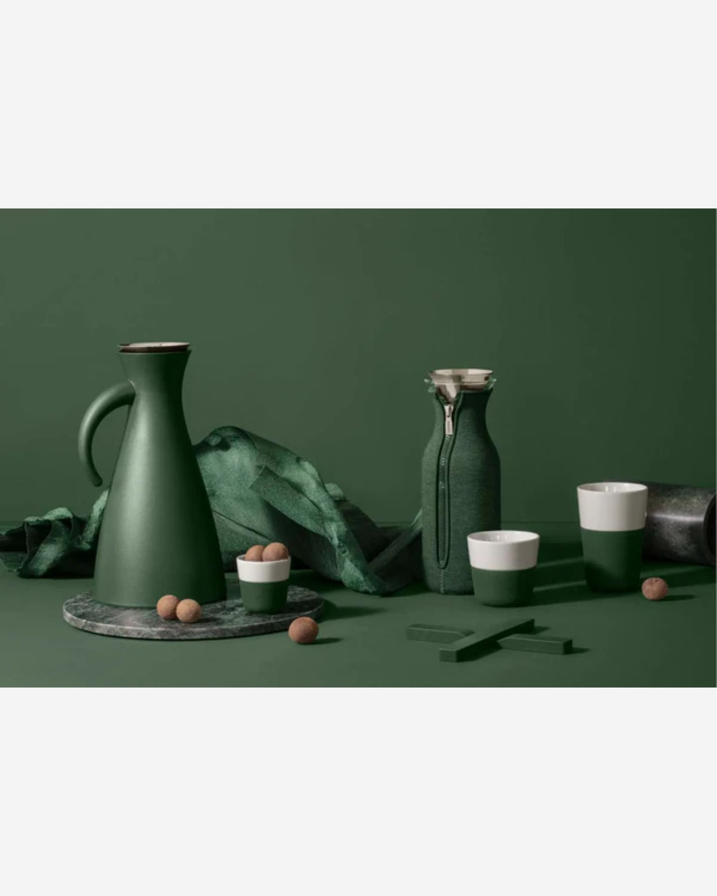 إيفا سولو 501131 كوب قهوة لاتيه، قطعتان، لون أخضر زمردي