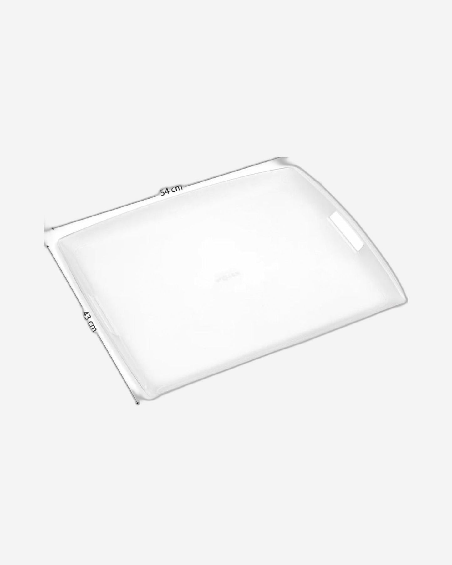 صينية أكريليك بلاتكس 54×43 سم فضية سرية