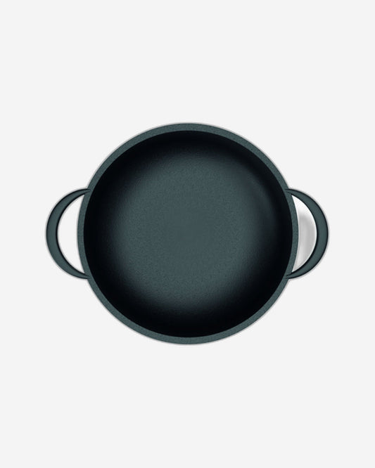 طقم طاجن من الفولاذ المقاوم للصدأ من Anna Cavalli مقاس 28 سم 2/H Fusion + غطاء أسود مقاس 28 سم