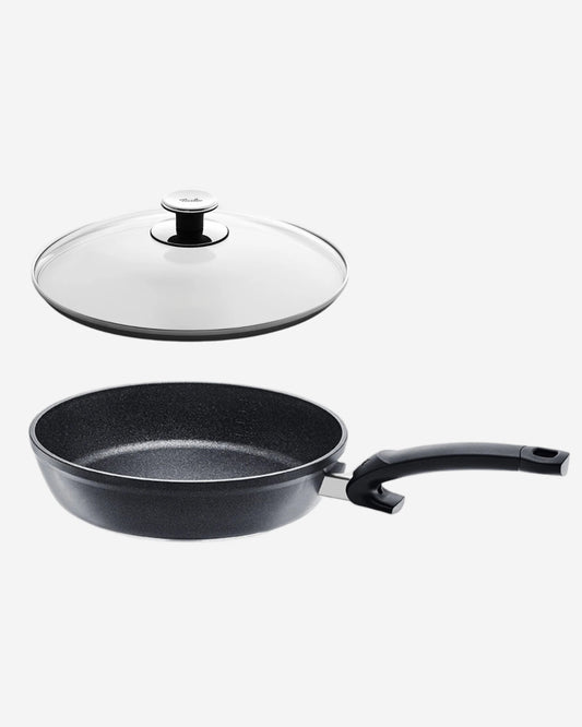 Fissler Adamant Comfort & Classic Nonstick Pan Set 28 cm + 24 cm with Glass Lids