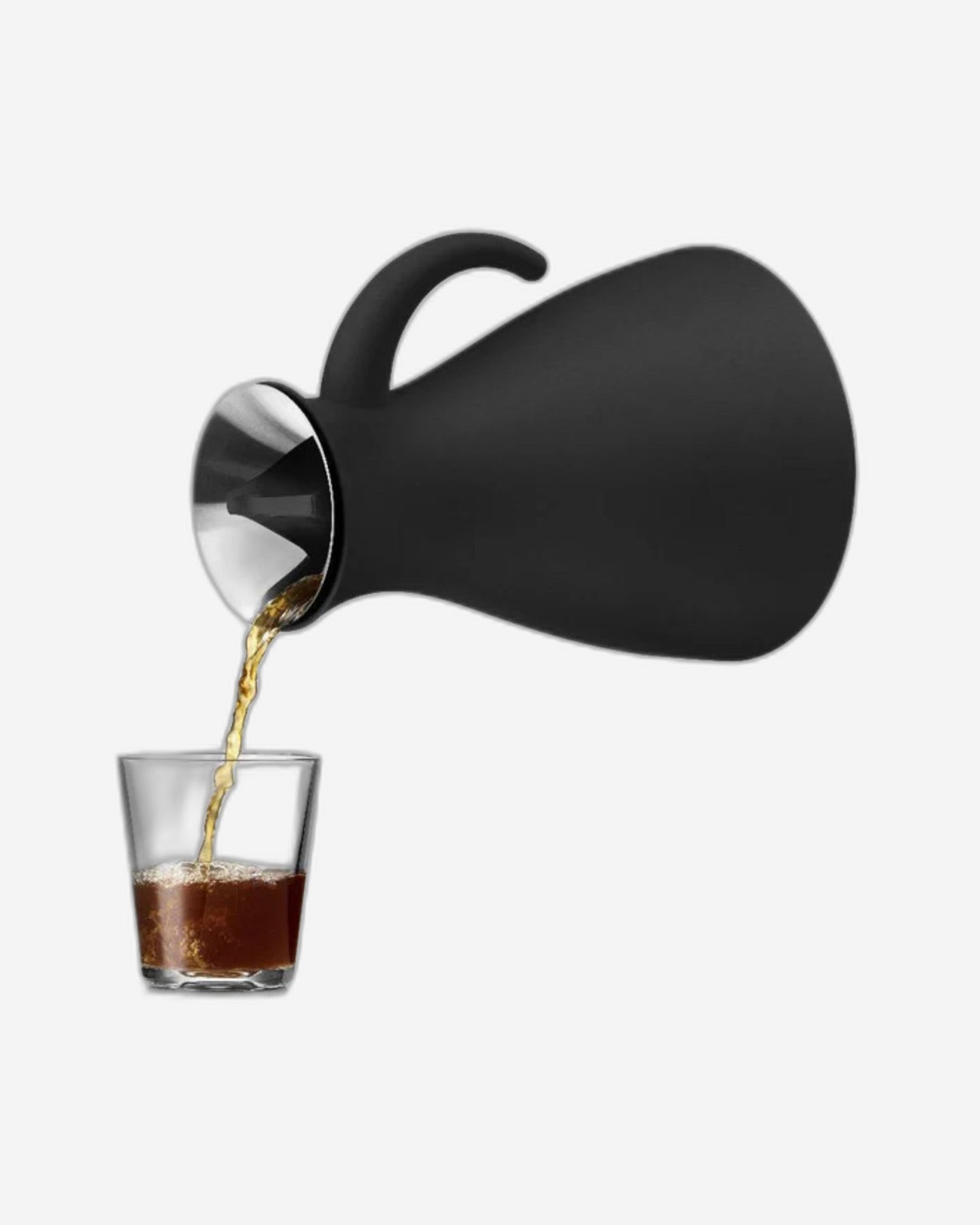 إبريق إيفا سولو 502949 سعة 1 لتر بتفريغ الهواء، لون أسود مطفي