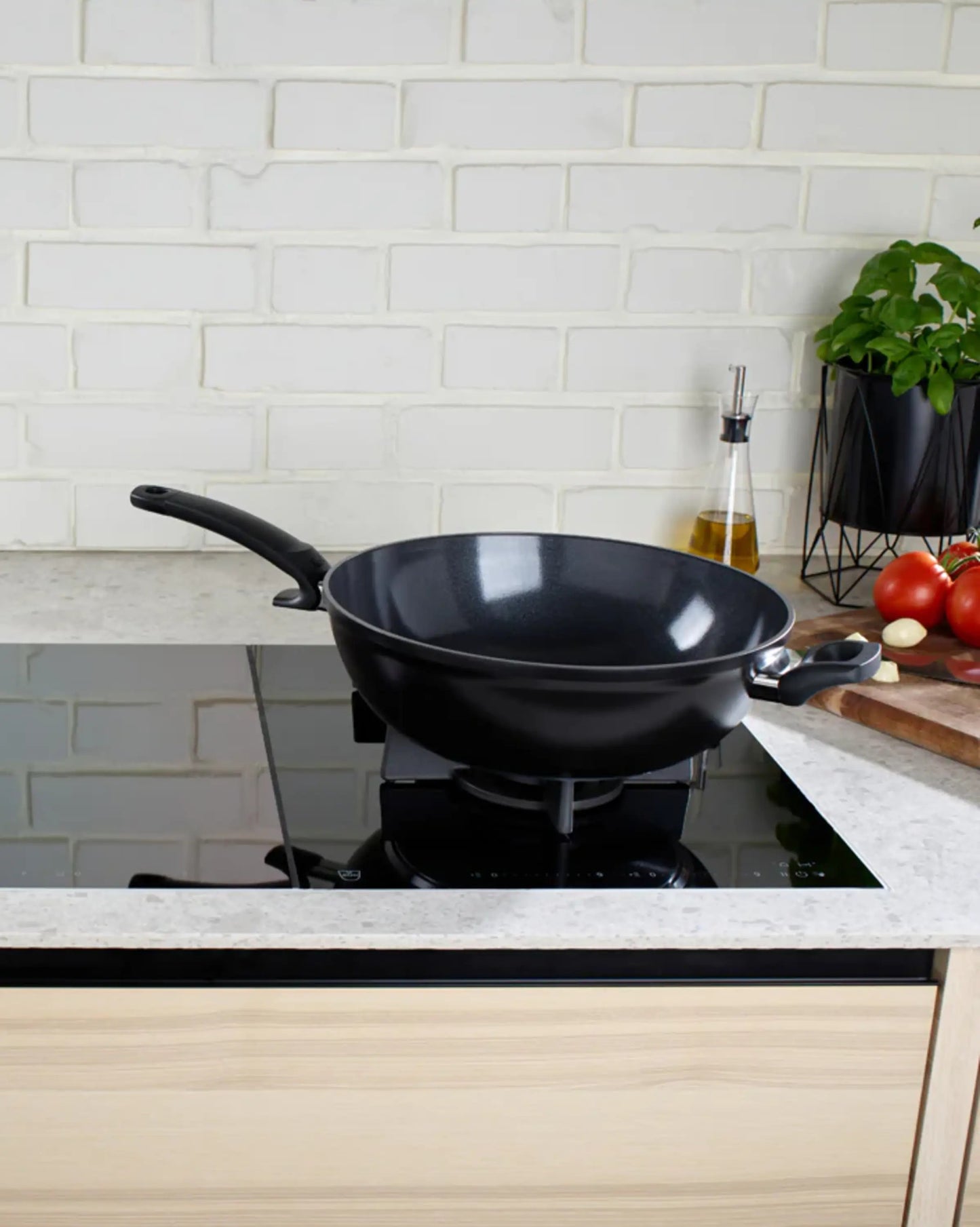 Fissler Ceratal Orbit Black Ceramic Wok