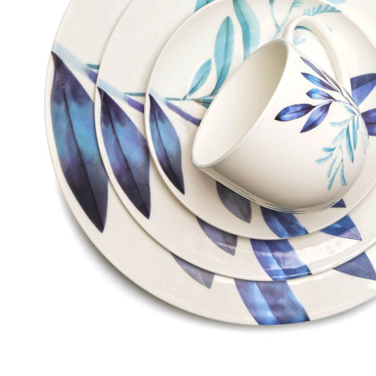 طقم عشاء سيرين دائري الشكل مكون من 24 قطعة