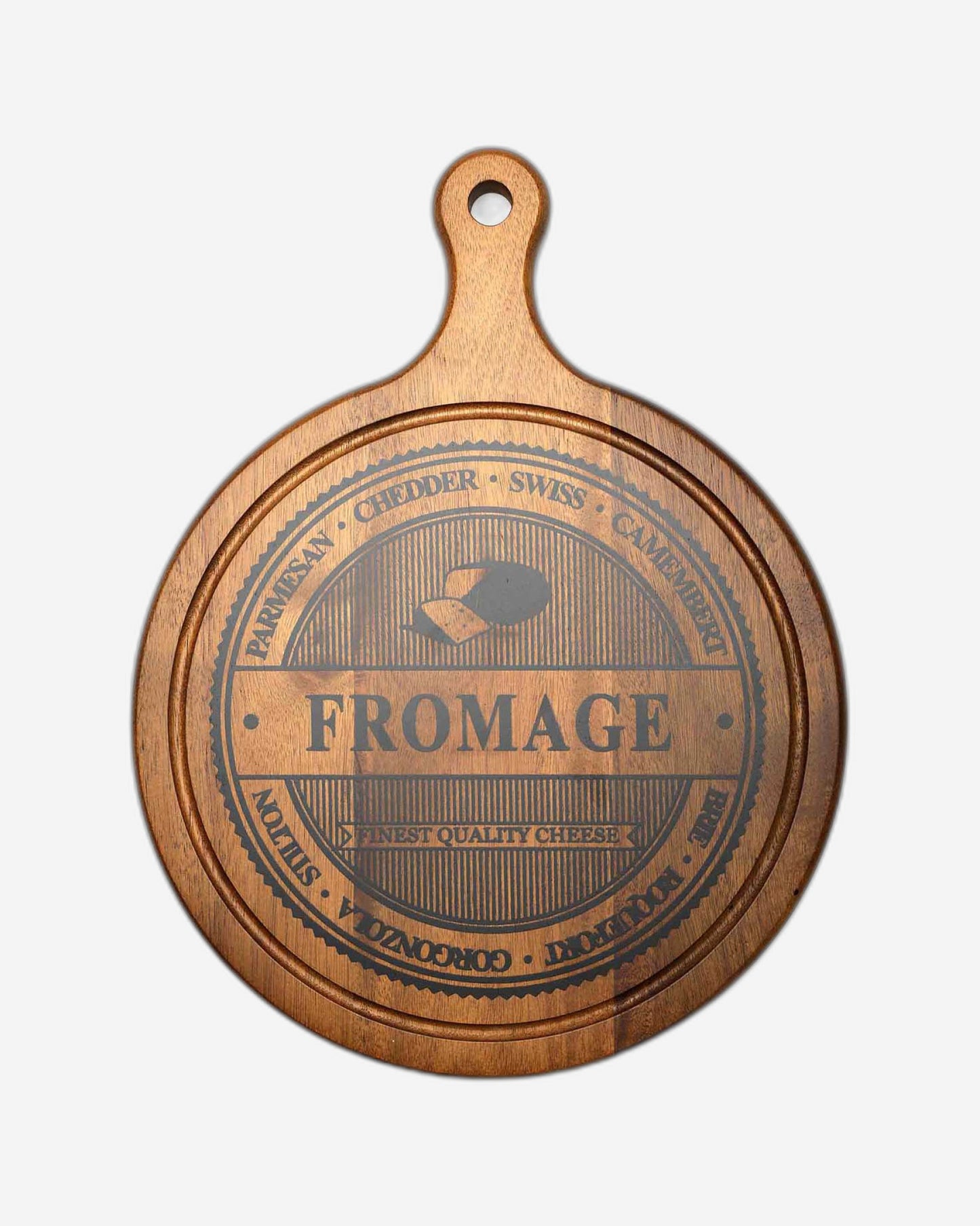 مجموعة جبن من خشب الأكاسيا/الزجاج