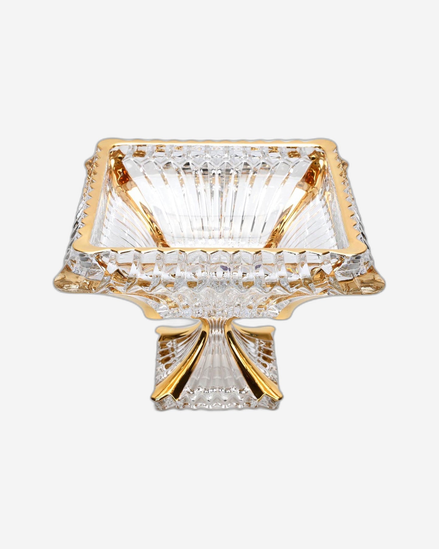 وعاء بوهيميا براغ FTD رقم 280 مع كريستال ذهبي خالٍ من الرصاص