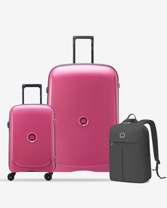 مجموعة حقائب ديلسي باريس بلمونت بلس غير القابلة للتوسيع، مكونة من قطعتين، مع حقيبة ظهر مريحة مجانية