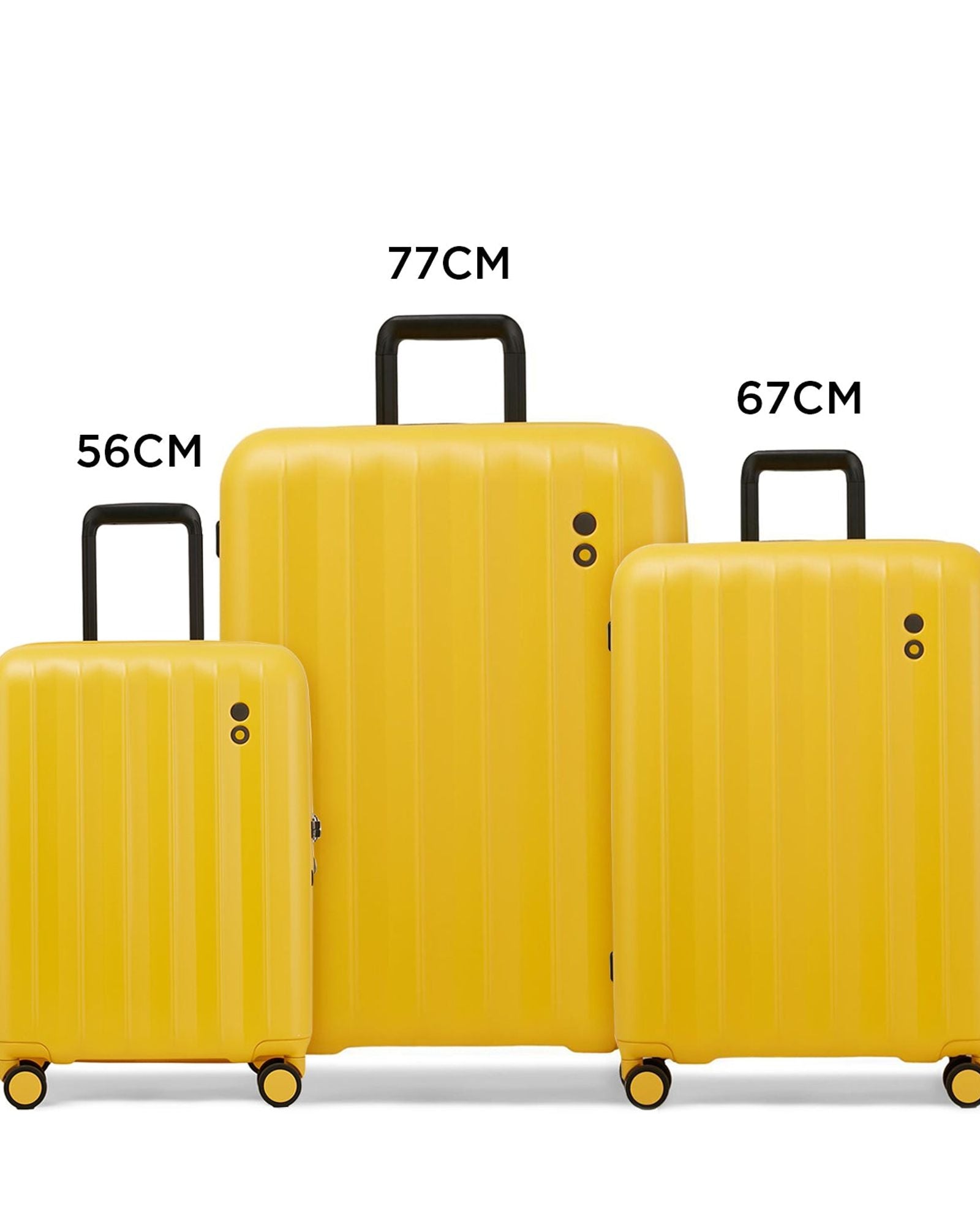 مجموعة إيكولاك آموس برو من 3 عربات 56+67+77 سم