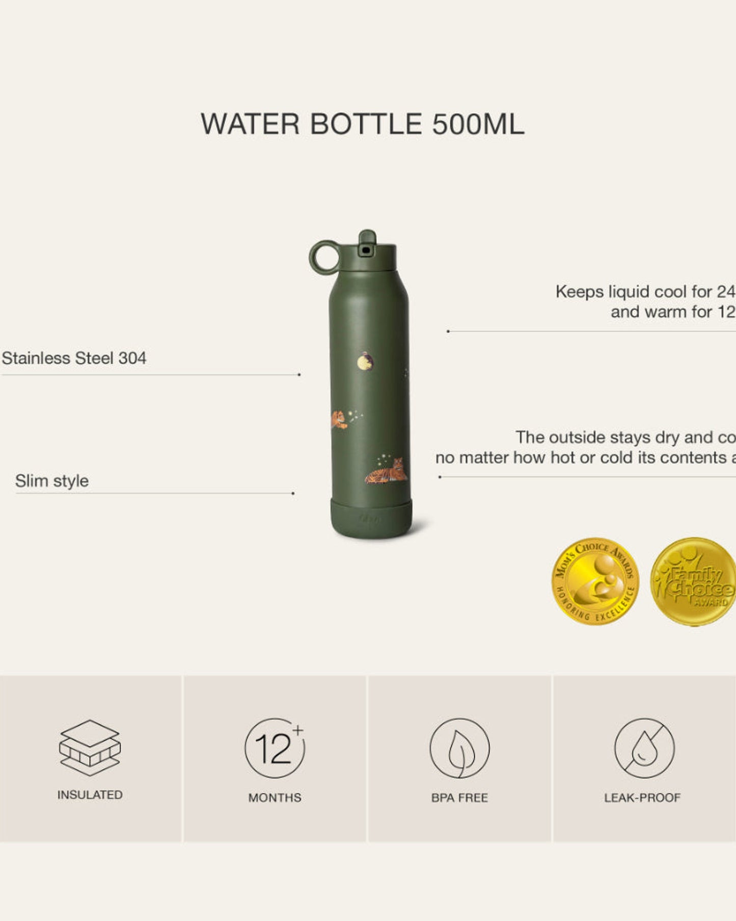 زجاجة مياه سيترون ستورمي يونيكورن/أرجوانية سعة 500 مل