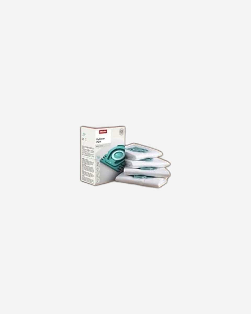 أكياس غبار من ميلي، طراز HyClean Pure TU، مناسبة لجميع طرازات ميلي Guard L1 وGuard S1، عبوة تحتوي على أربعة أكياس غبار وفلتر عادم واحد من نوع AirClean