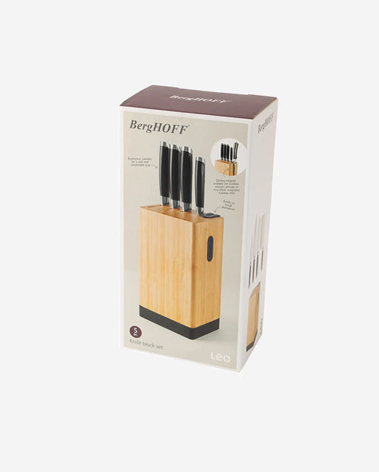 Berghoff Berghoff 6-Pc Knife Block Set- Graphite