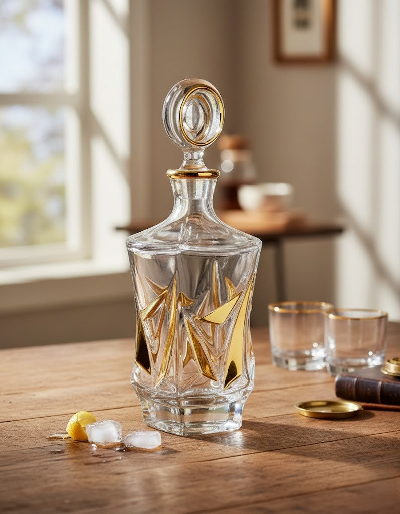 Bohemia Gold-Lined Non Lead Decanter