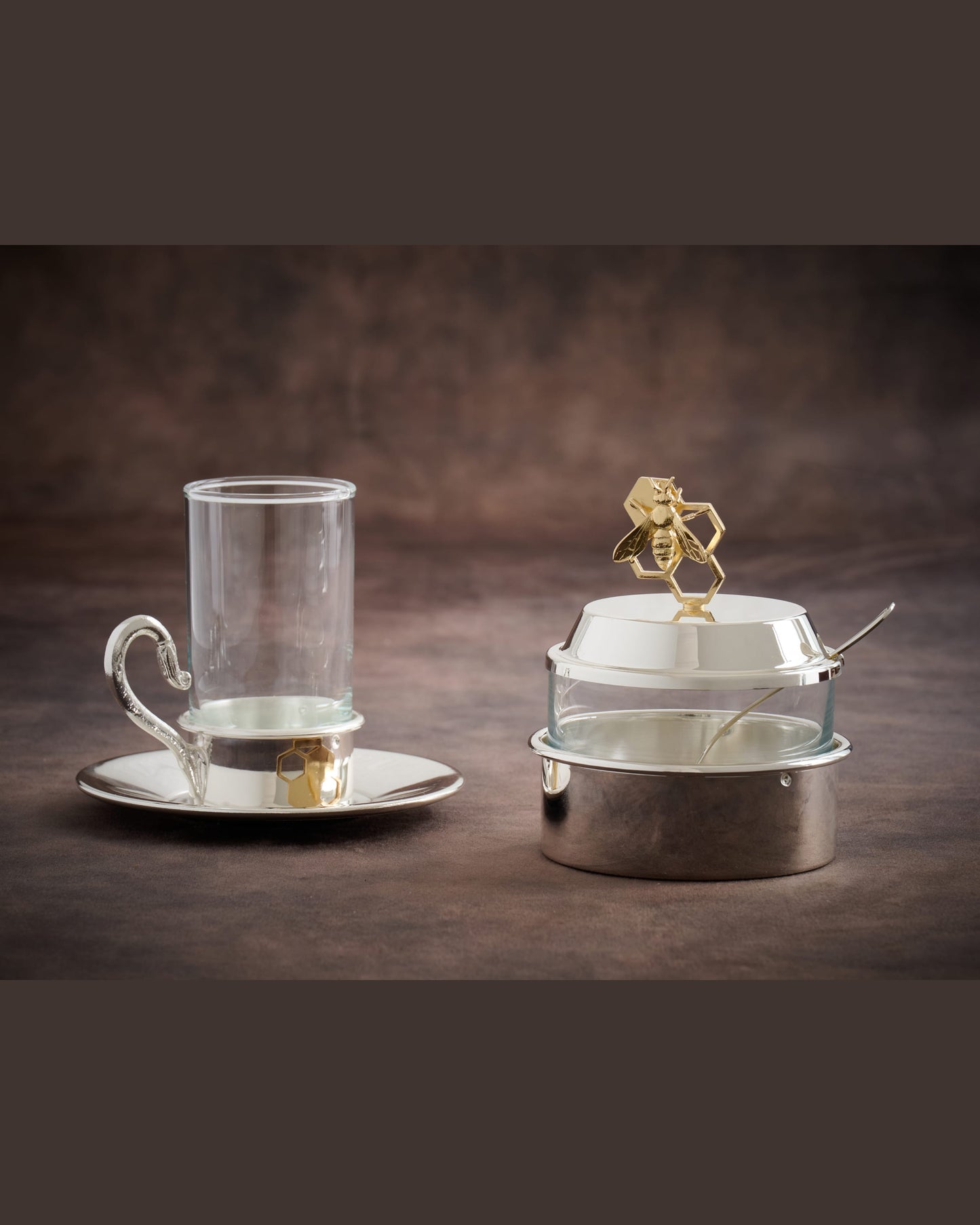 Pantazelos Sugar Pot with Case Cover & Honeybee Knob