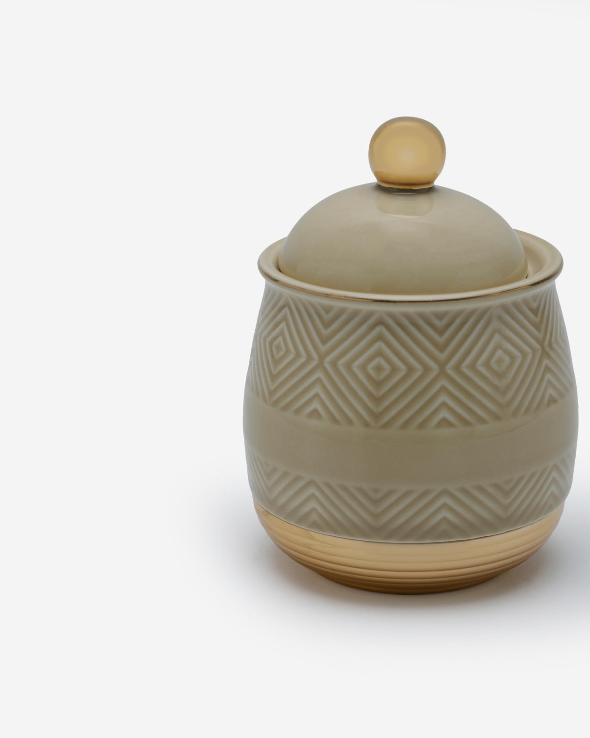 Shiny Gold Sugar Pot