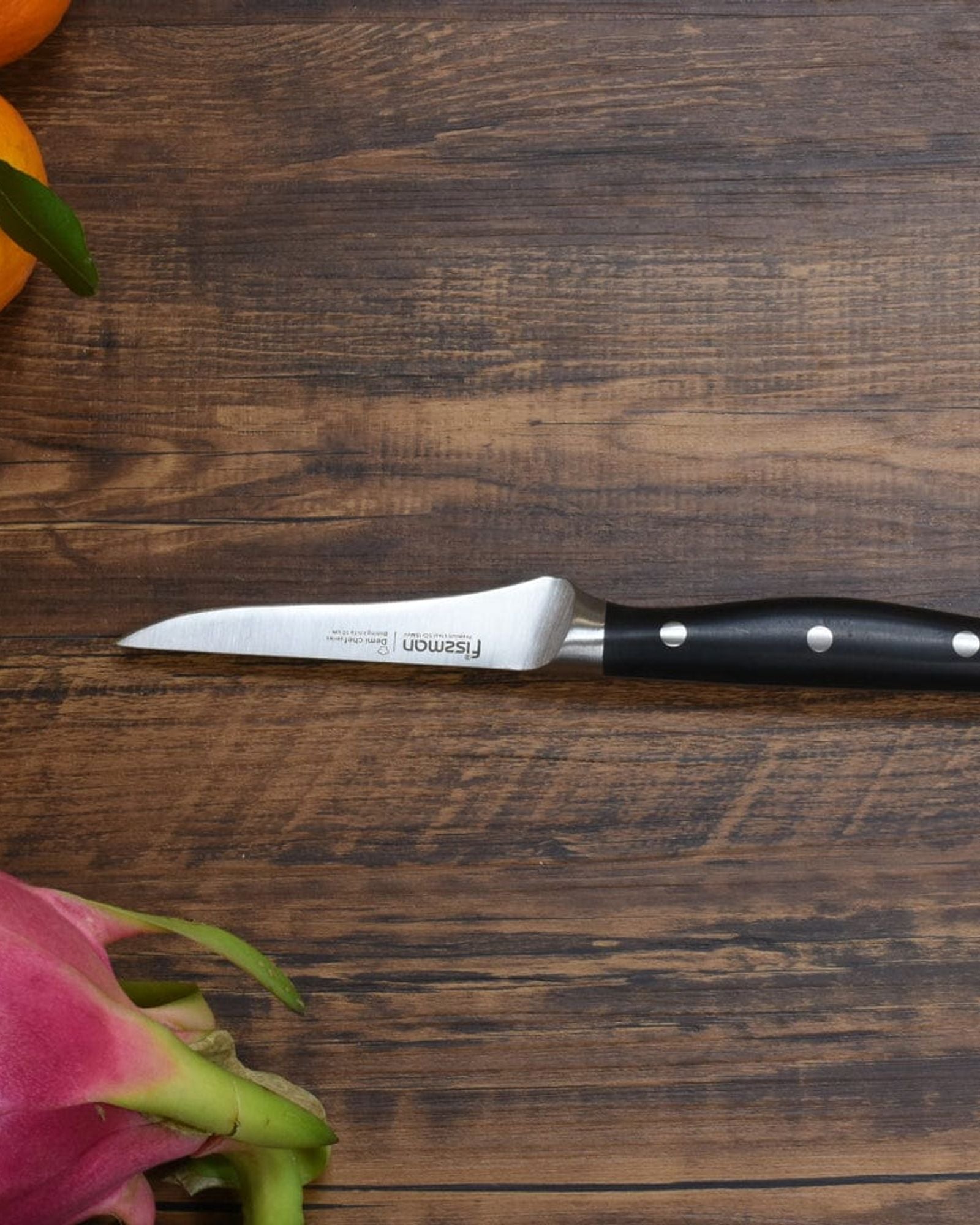 سكين فيسمان ديمي شيف غير لاصق لتقشير العظام، أسود/فضي، 4 بوصات