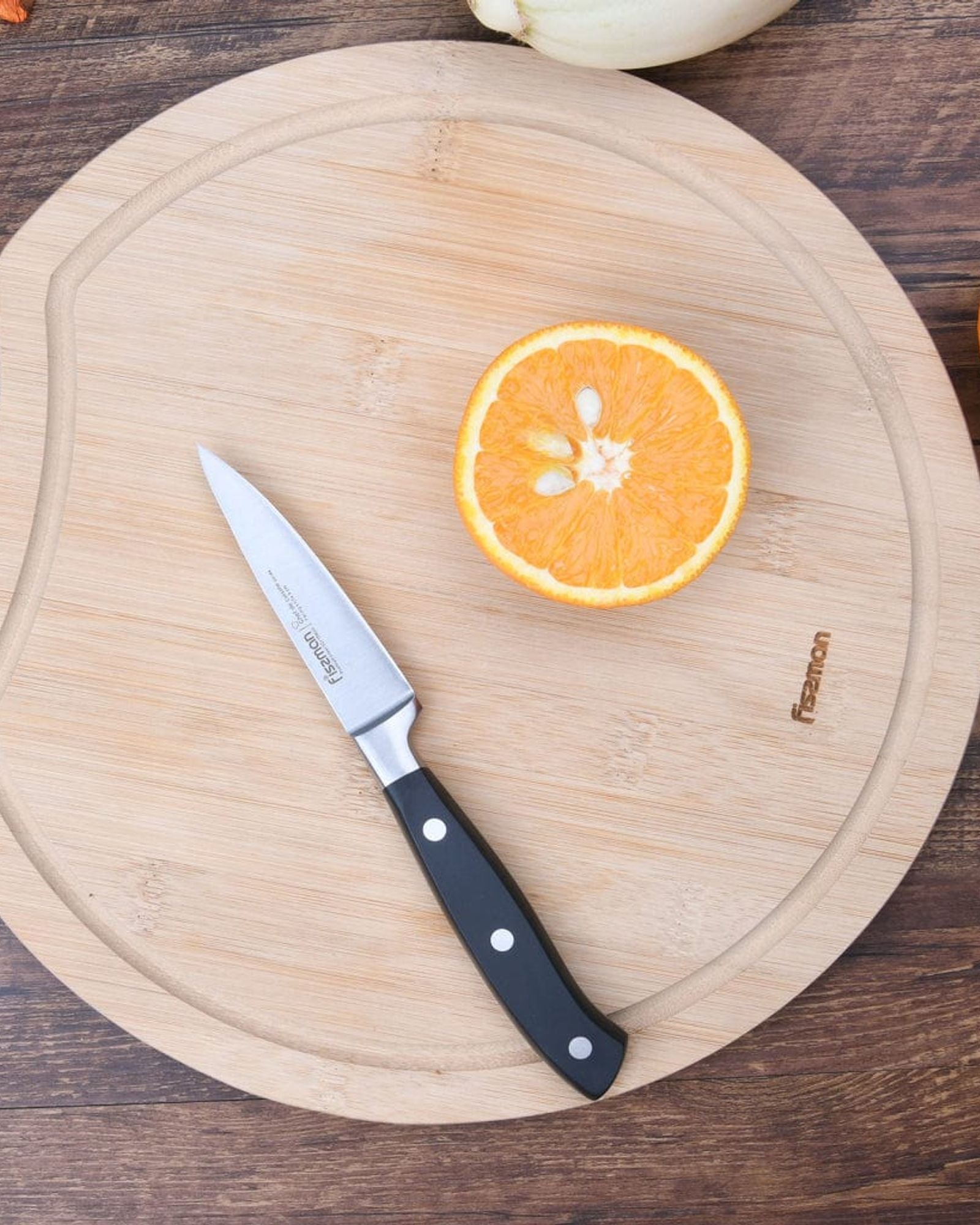 سكين تقشير فيسمان، سلسلة شيف دي كوزين، 3.5 بوصة، شفرة 5Cr15Mov، أسود، 28×1.3×6.6 سم