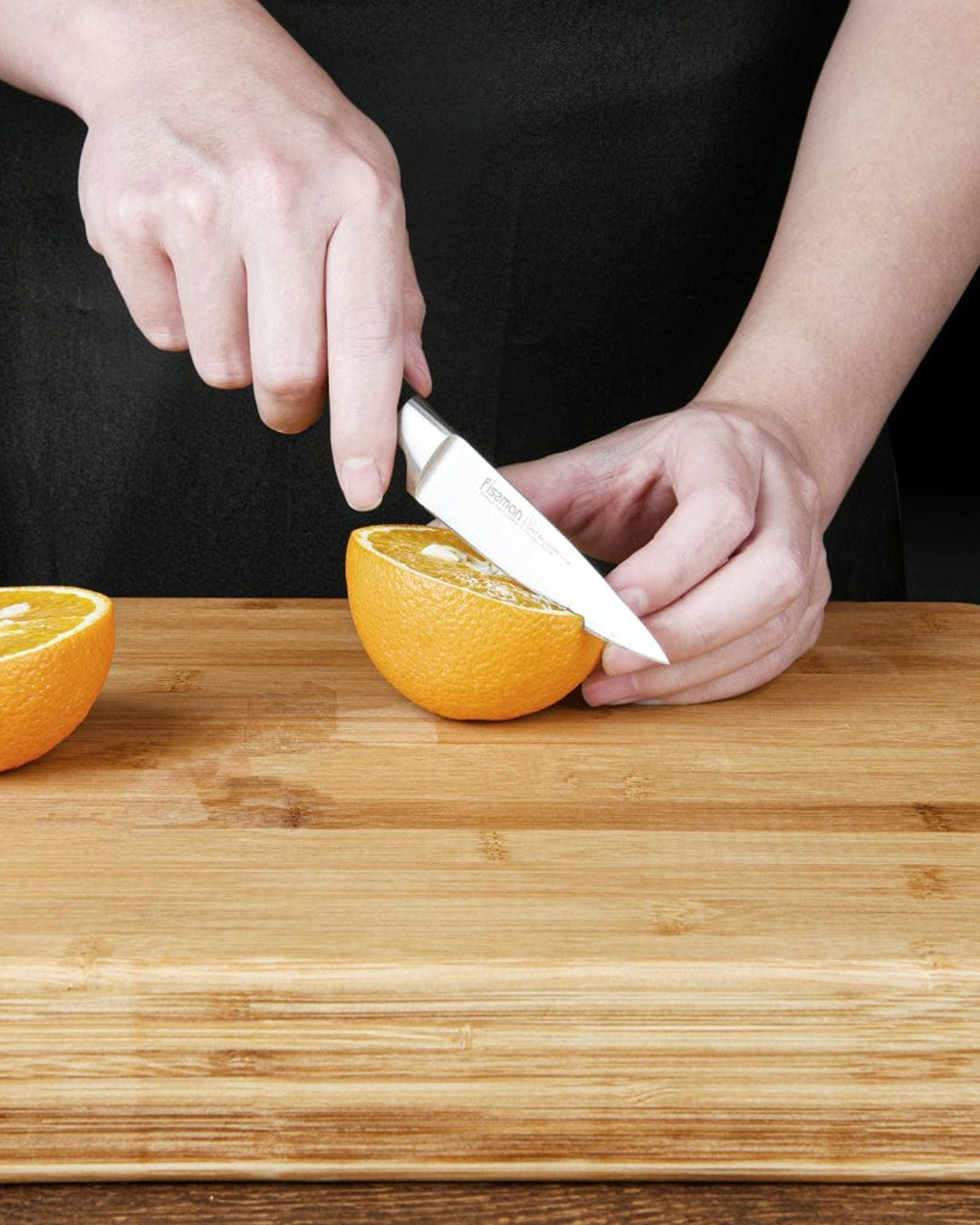 سكين تقشير فيسمان، سلسلة شيف دي كوزين، 3.5 بوصة، شفرة 5Cr15Mov، أسود، 28×1.3×6.6 سم