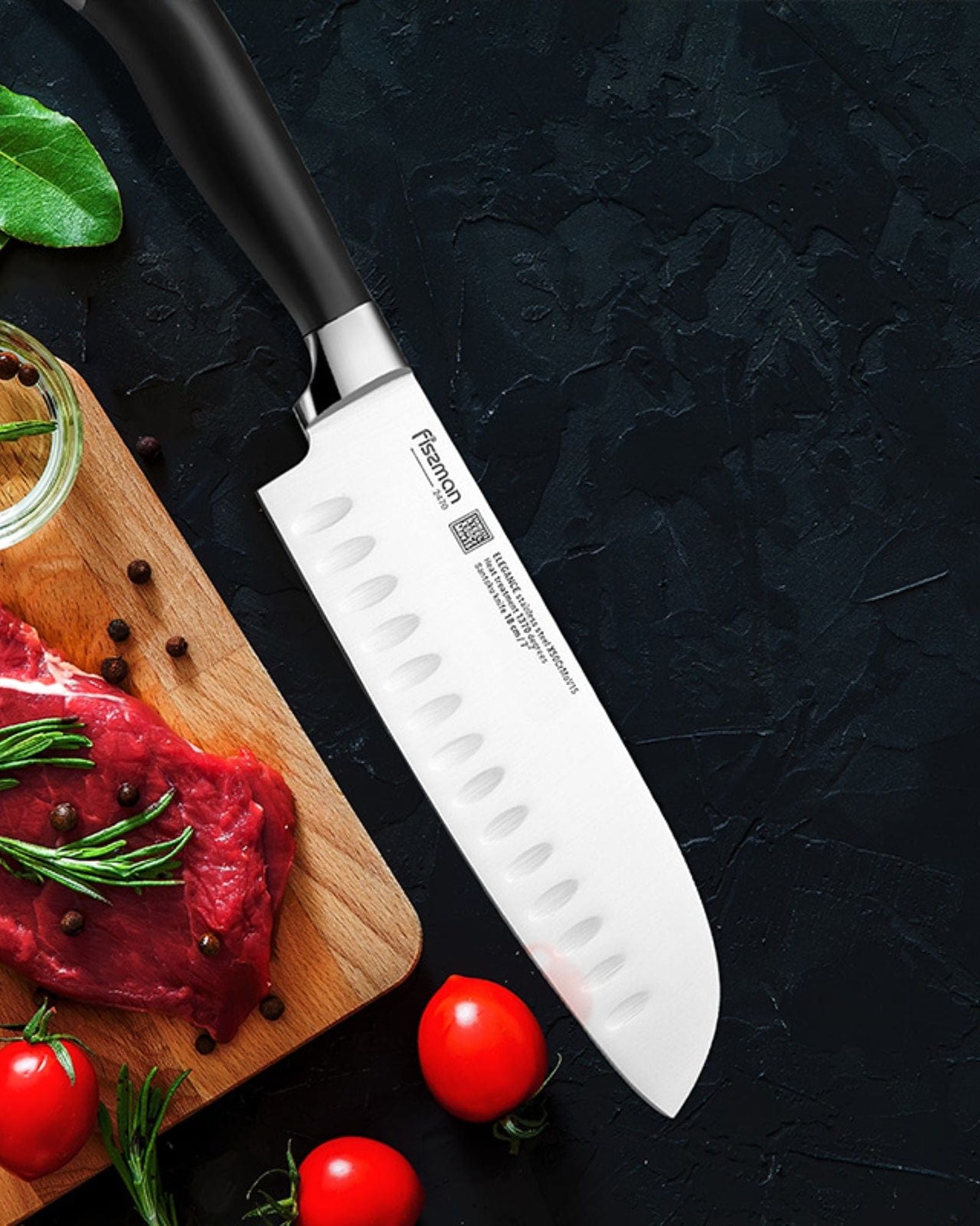 سكين سانتوكو من فيسمان إليجانس أسود 7 بوصات