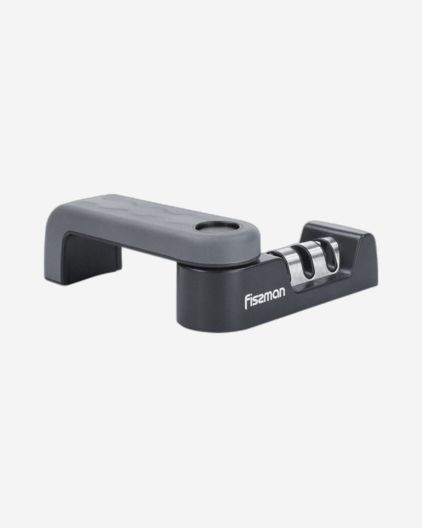 مبراة سكاكين فيسمان قابلة للطي وشحذ السكاكين، أسود/رمادي/فضي، 14 سم