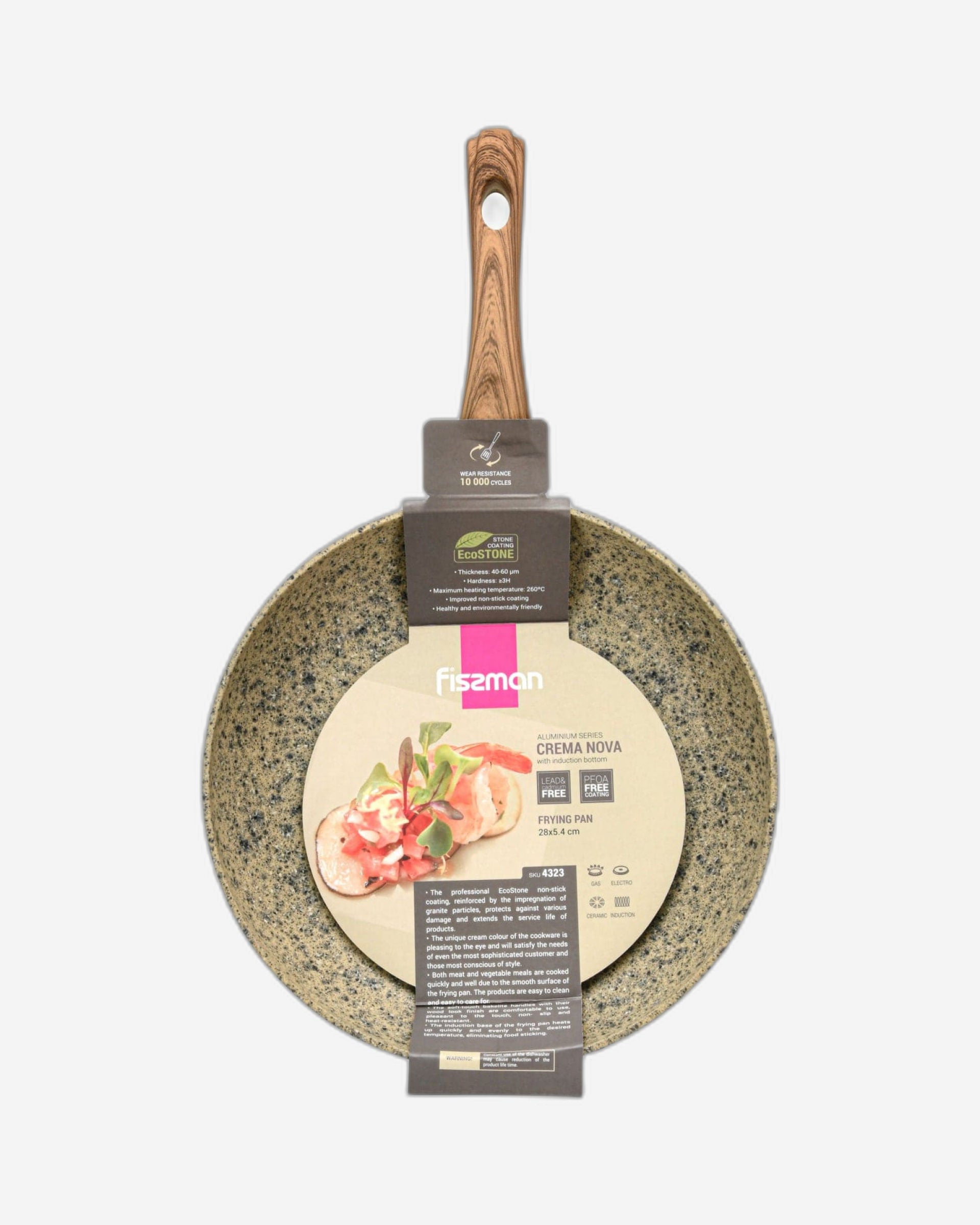 مقلاة فيسمان كريما نوفا مع قاعدة حثية متعددة الألوان 5.4 × 28 سم