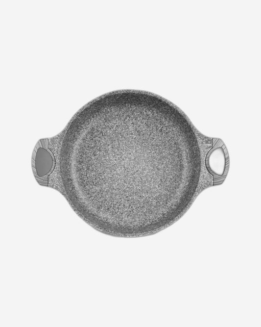 طاجن فيسمان الضحل أسود/رمادي 28×8 سم/4.1 لتر، سلسلة بريستيج، ألومنيوم مع قاعدة حثية، طلاء احترافي غير لاصق، جريبلون C3