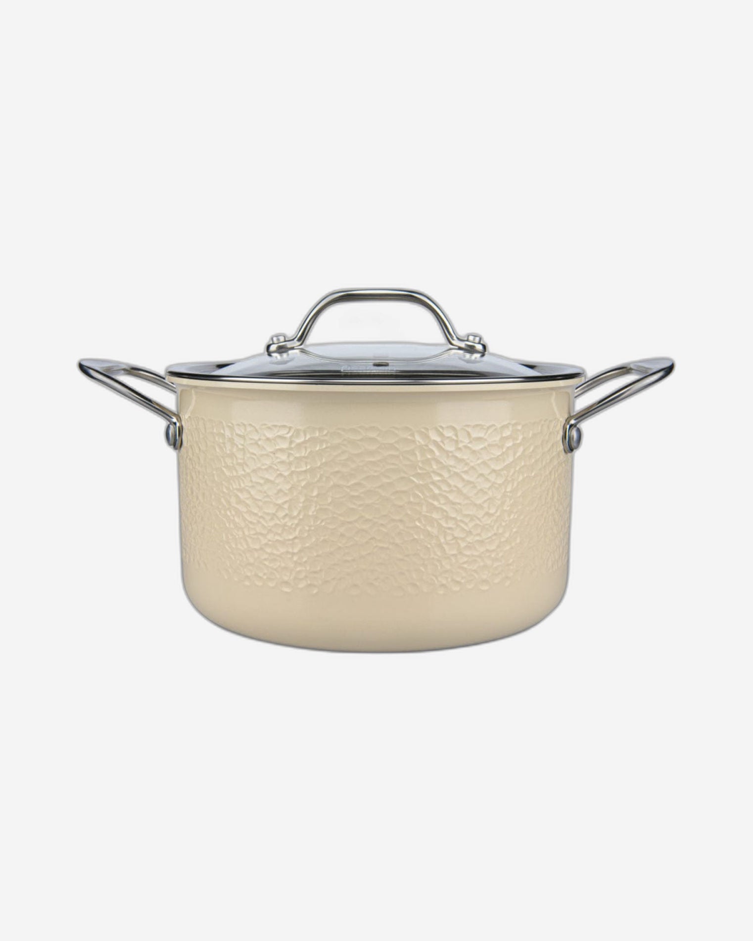 قدر فيسمان بريجيت من الفولاذ المقاوم للصدأ مع غطاء، بيج/فضي/شفاف، سعة 5 لتر