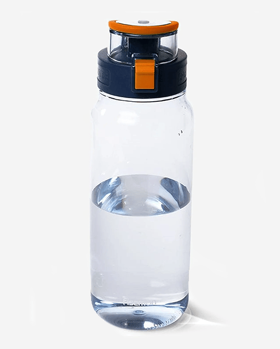 زجاجة مياه 840 مل للأطفال خالية من مادة BPA وغير سامة باللون البرتقالي