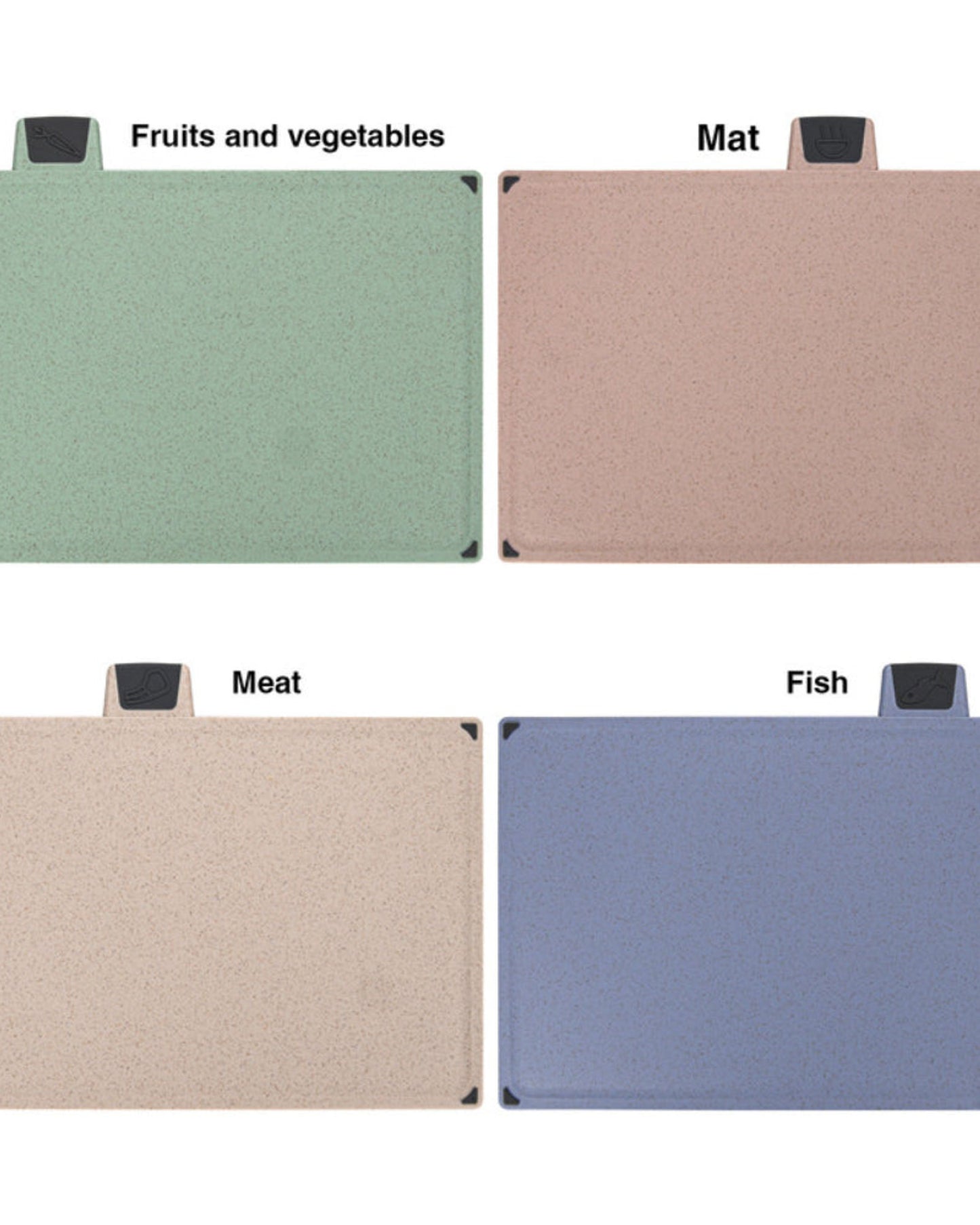 مجموعة ألواح تقطيع فيسمان إندكس، 4 قطع، 30 سم (بلاستيك)