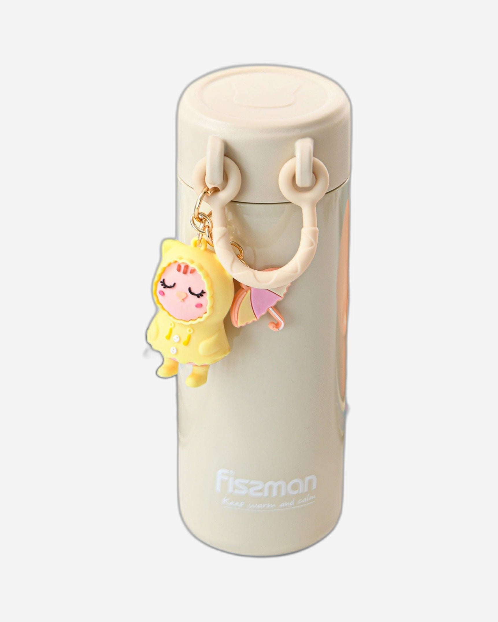 قارورة فيسمان مزدوجة الجدار مفرغة من الهواء، سعة 380 مل، لون بيج (فولاذ مقاوم للصدأ)