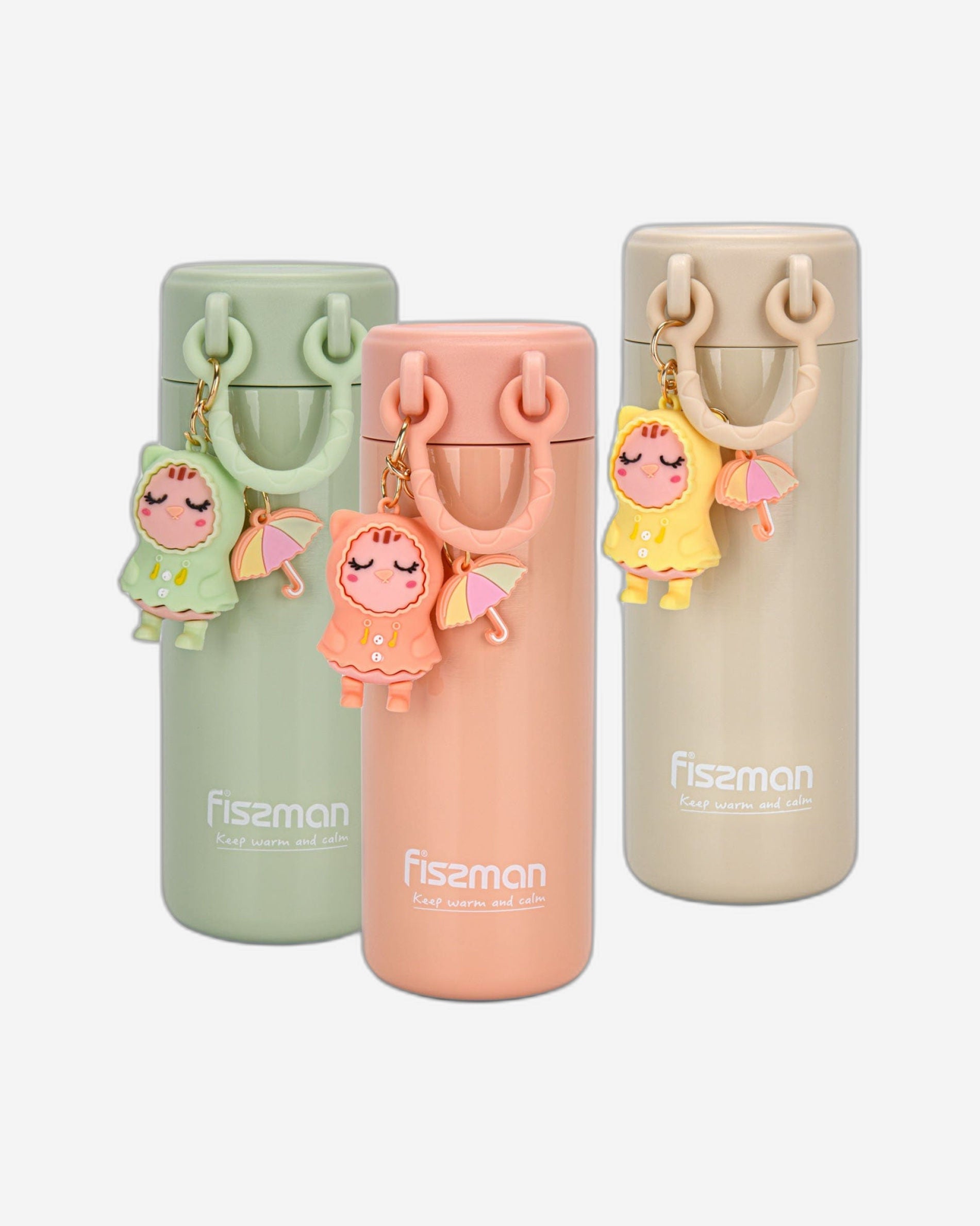 قارورة فيسمان مزدوجة الجدار مفرغة من الهواء، سعة 380 مل، لون بيج (فولاذ مقاوم للصدأ)