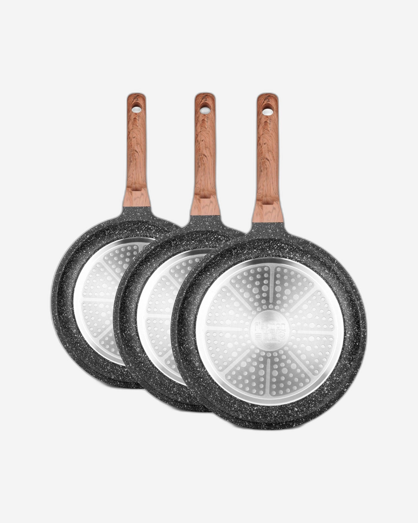 مقلاة فيسمان من الألومنيوم بحجر الفضاء، 26 سم