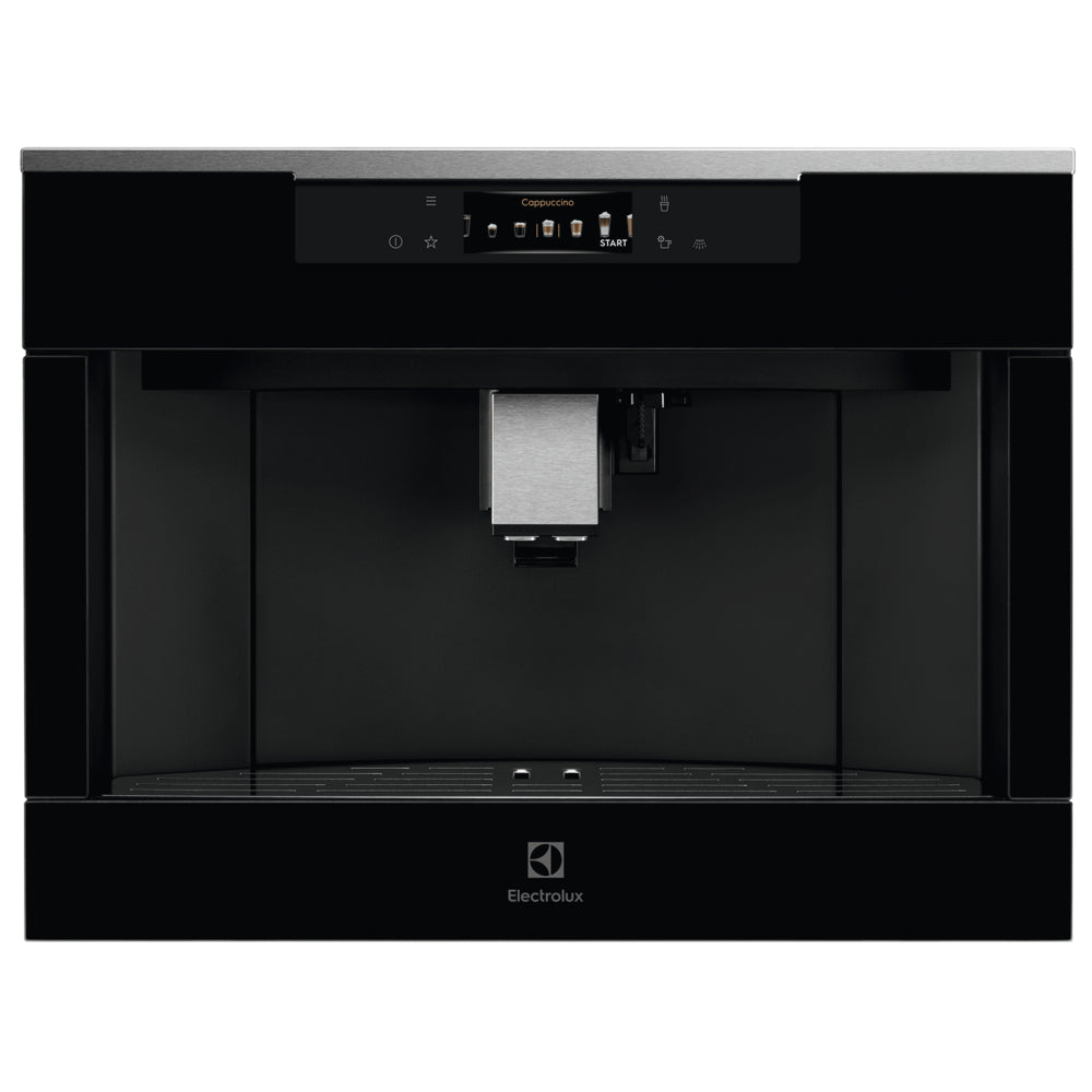Electrolux Built-In 2.5L Coffee Maker with AutoRinse, Thermoblock, Stainless Steel and Black Glass