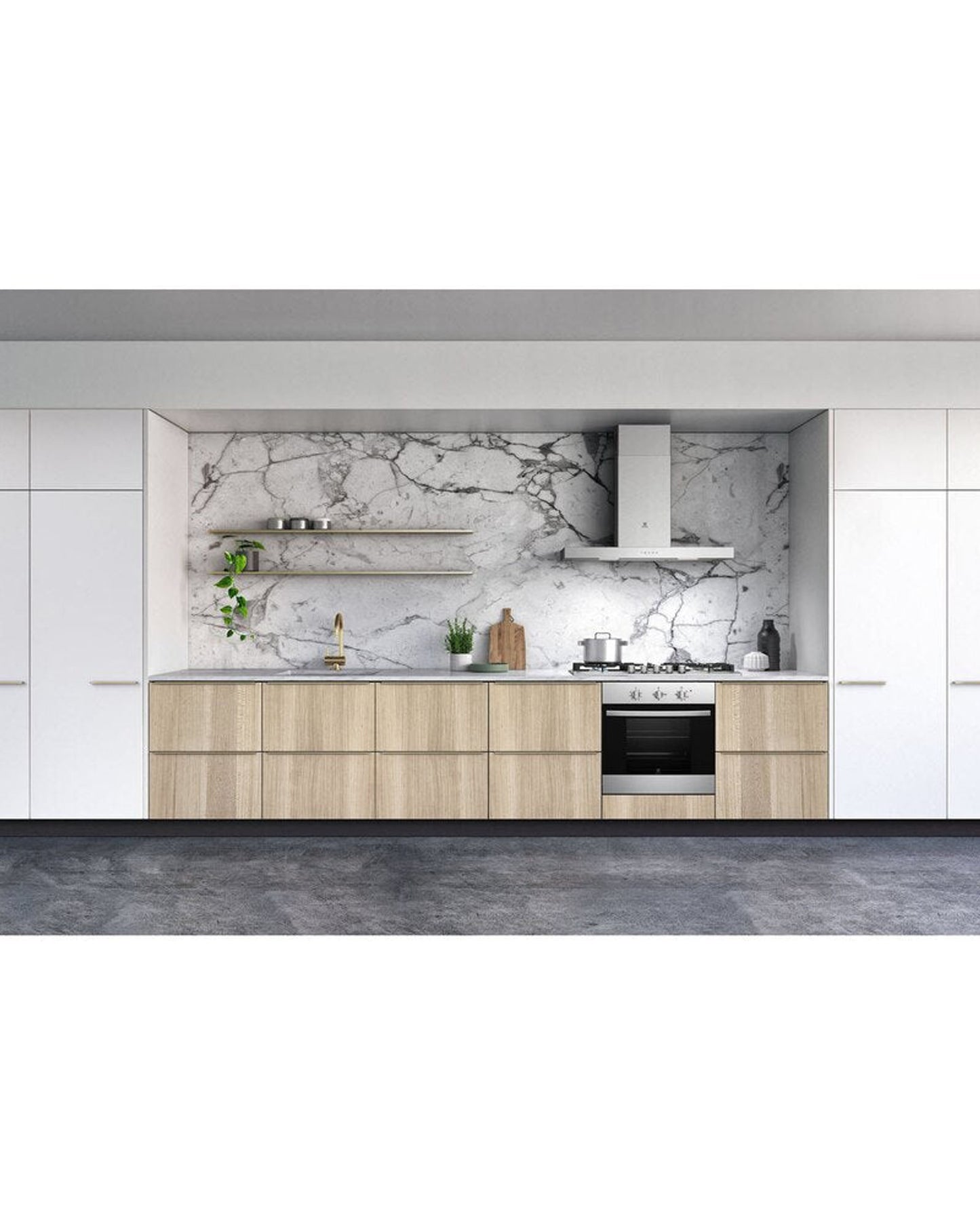 فرن غاز مدمج من إلكترولوكس بسعة كبيرة 68 لترًا وشواية دوارة 60 سم