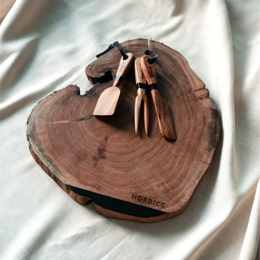 مجموعة ألواح الجبن الخشبية من نورديكو