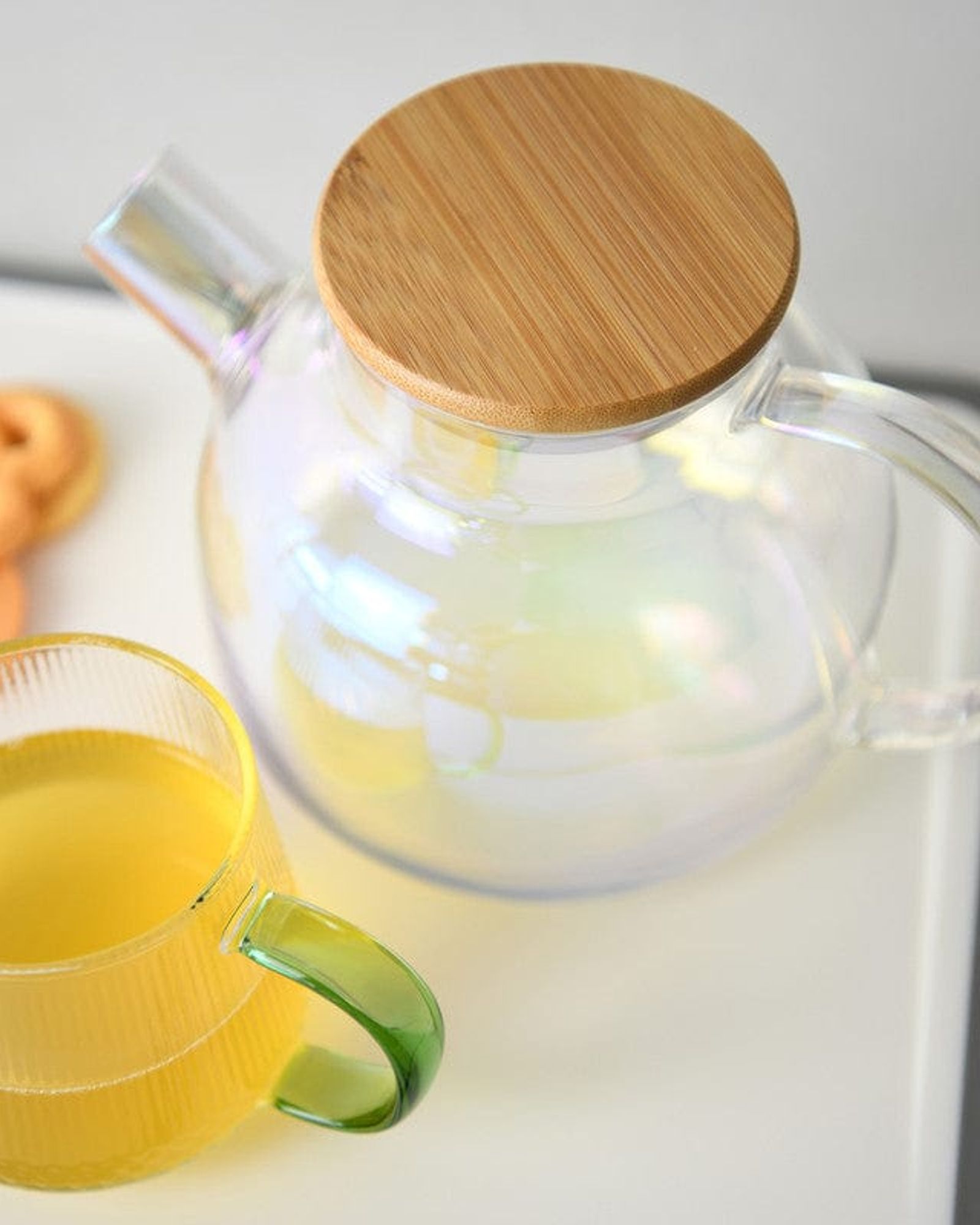 إبريق شاي فيسمان سعة 1000 مل مع مصفاة من الفولاذ المقاوم للصدأ وزجاج مقاوم للحرارة