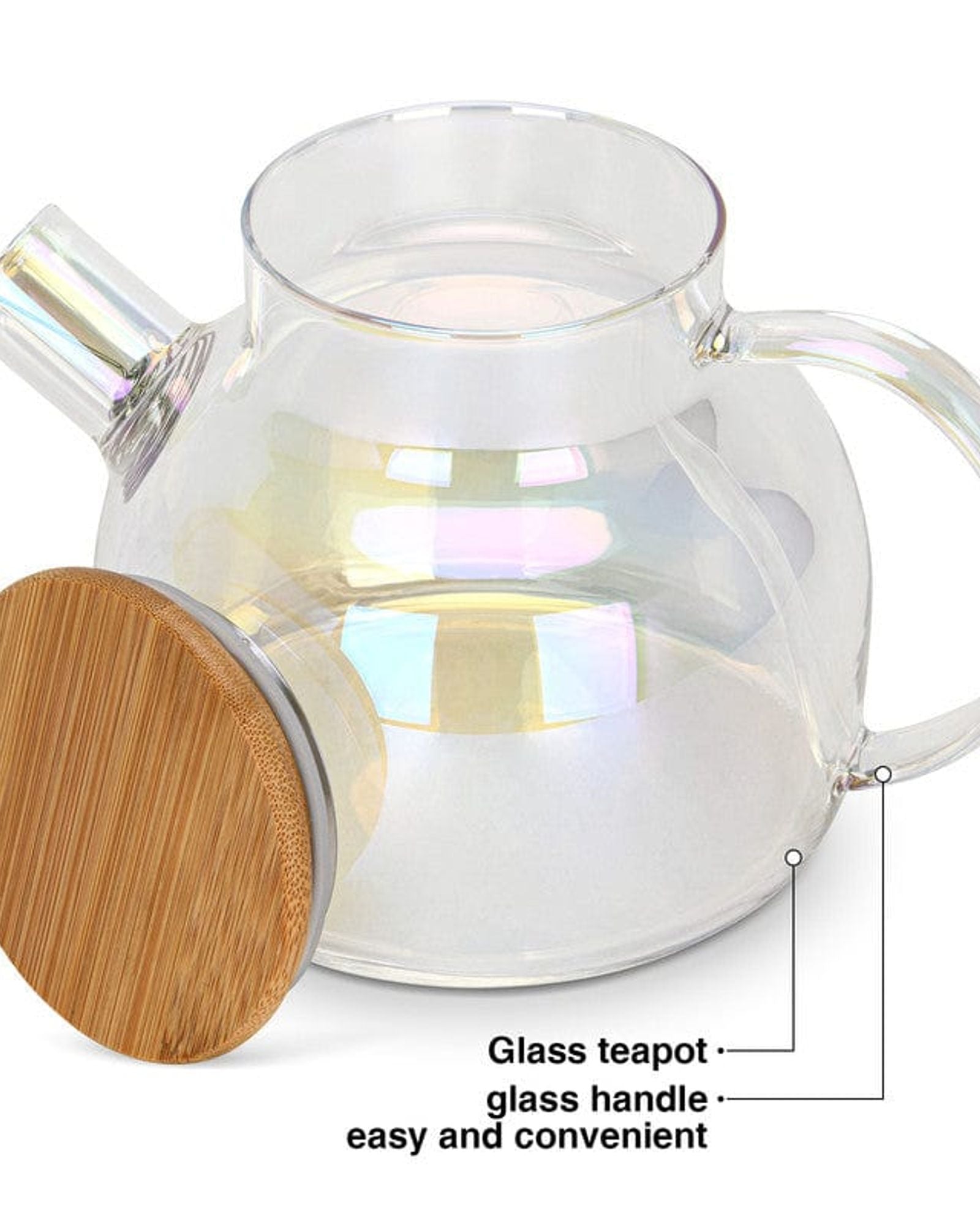 إبريق شاي فيسمان سعة 1000 مل مع مصفاة من الفولاذ المقاوم للصدأ وزجاج مقاوم للحرارة