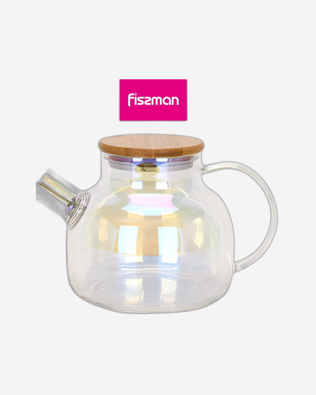 إبريق شاي فيسمان سعة 1000 مل مع مصفاة من الفولاذ المقاوم للصدأ وزجاج مقاوم للحرارة