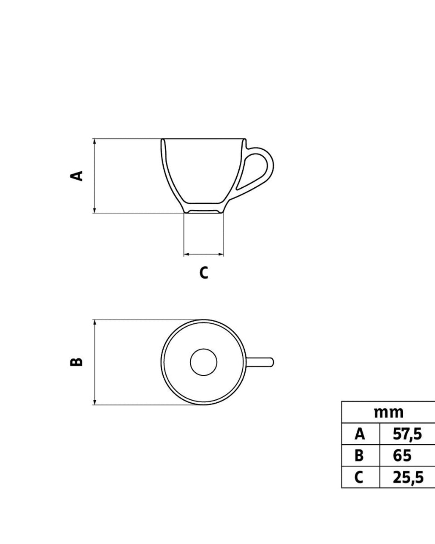 ترامونتينا ماريا أوغوستا كوب قهوة بورسلين 100 مل