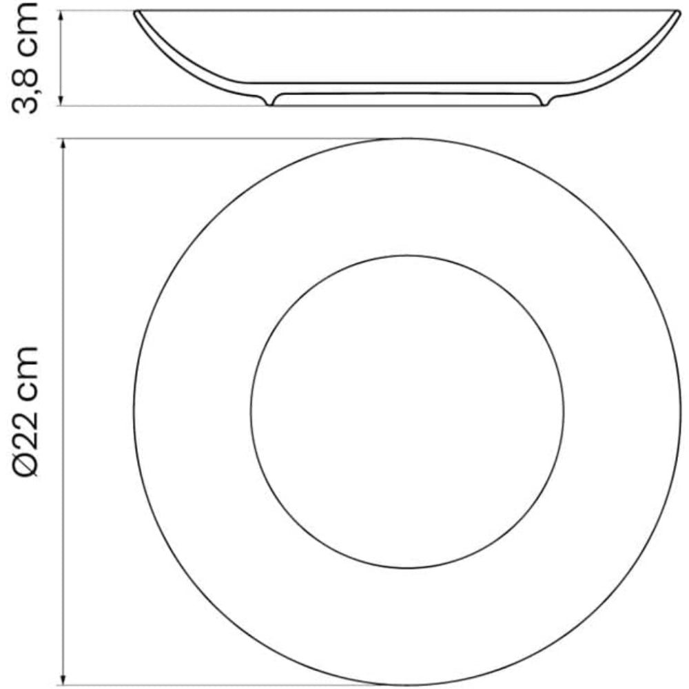 طقم عشاء ترامونتينا برازيل أوميكو مزخرف من البورسلين، مكون من 18 قطعة